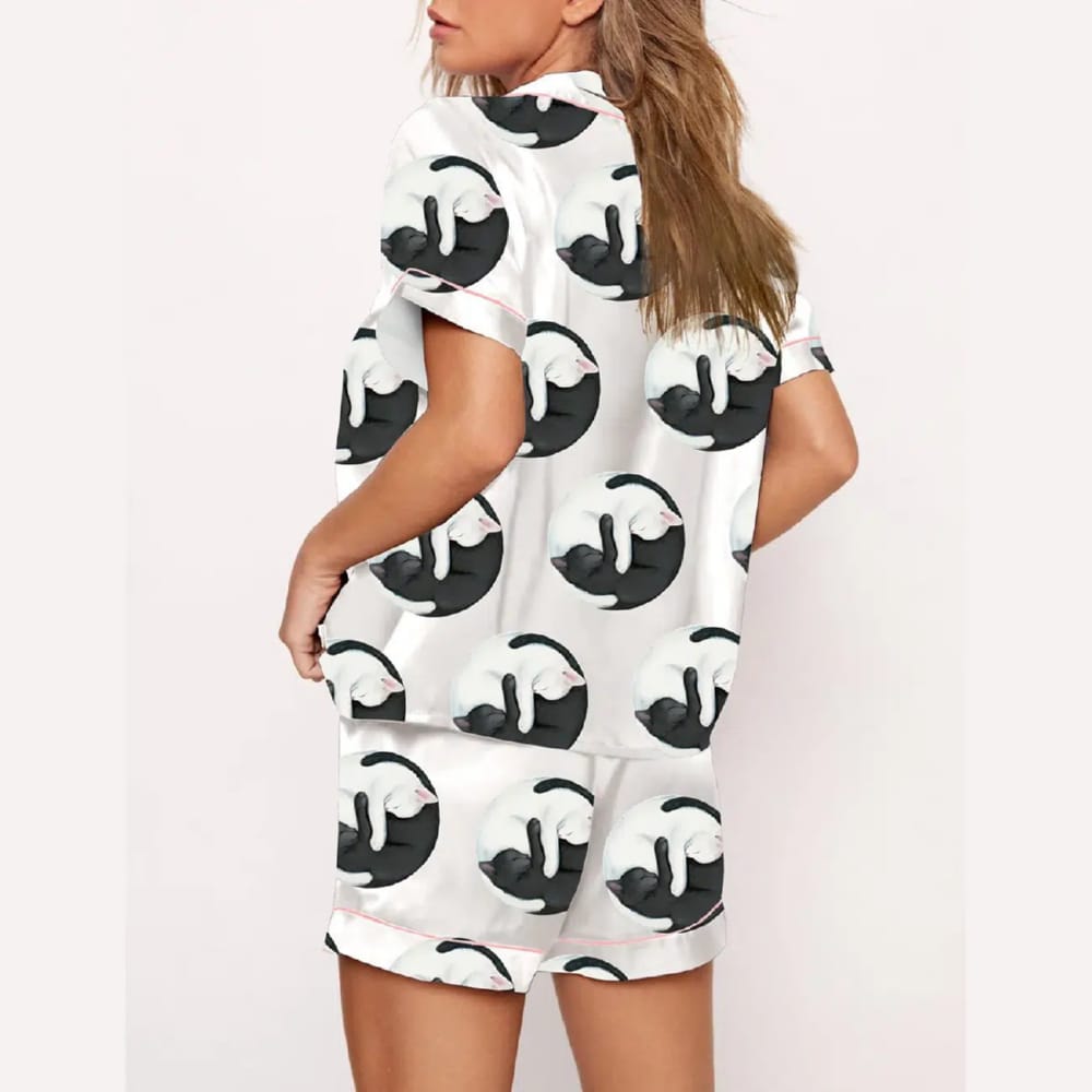 YinYang Cute Cats Print Pajama Set - Image 3