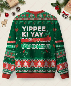 Alternative view of Yippee Ki Yay Merry Christmas Ugly Christmas Fuzzy Fleece Sweatshirt