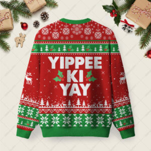 Alternative view of Yippee Ki Yay Ugly Christmas Fuzzy Fleece Sweatshirt