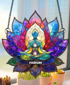 Alternative view of Yoga Girl Suncatcher Ornament  - Personalized Gifts For Yoga Lovers 05humg170725