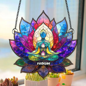 Alternative view of Yoga Girl Suncatcher Ornament  - Personalized Gifts For Yoga Lovers 05humg170725