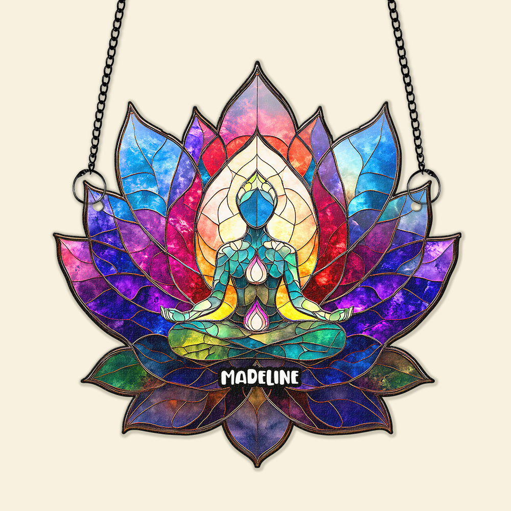 Yoga Girl Suncatcher Ornament - Personalized Gifts For Yoga Lovers 05humg170725 - Image 3