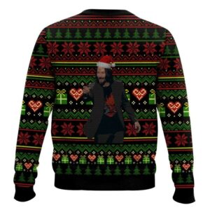 Alternative view of You Are Breathtaking Keanu Reeves Meme Ugly Christmas Sweater