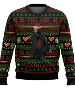 You Are Breathtaking Keanu Reeves Meme Ugly Christmas Sweater