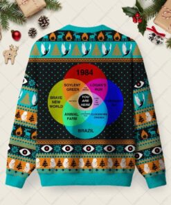 Alternative view of You Are Here Ugly Christmas Fuzzy Fleece Sweatshirt