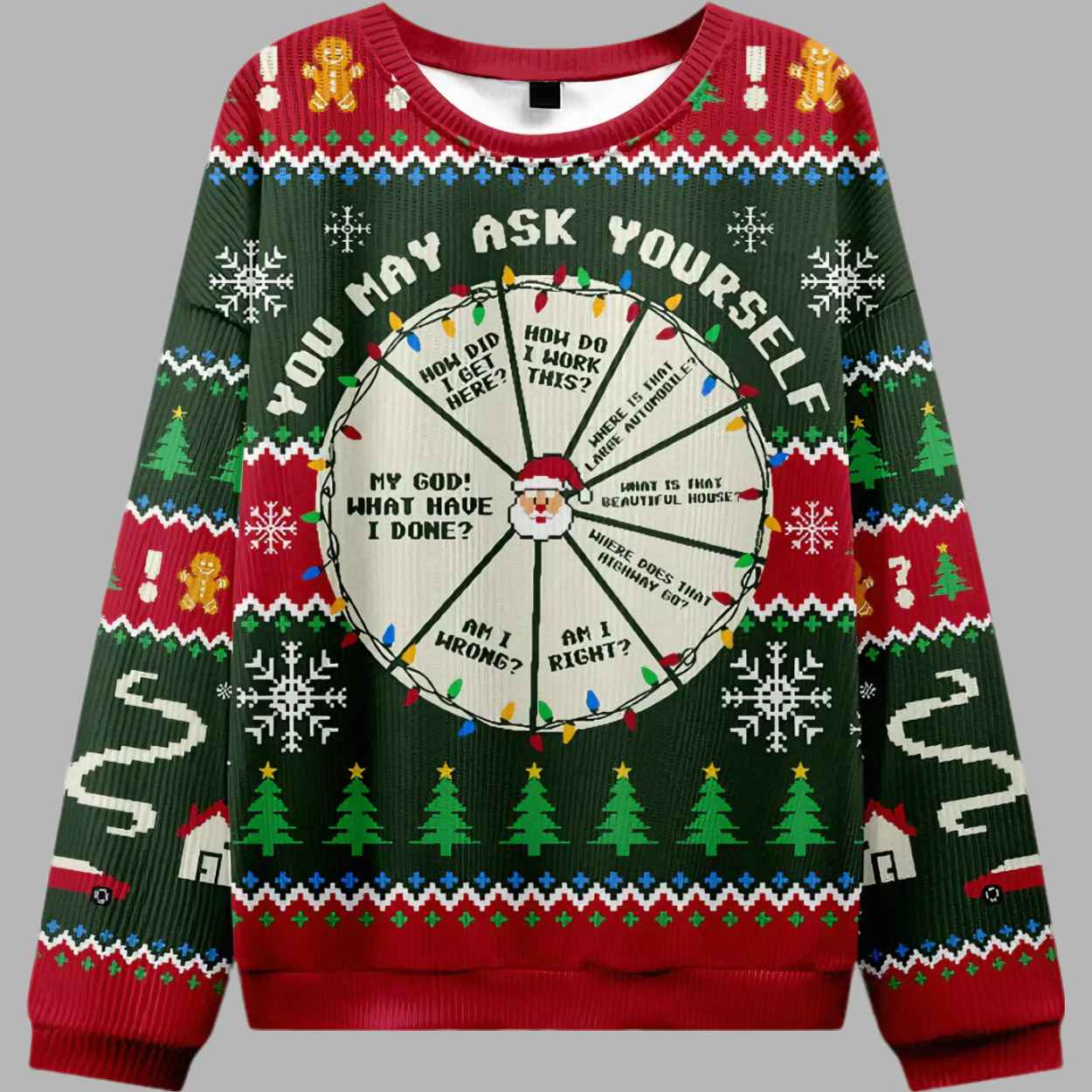 You May Ask Yourself Ugly Christmas Sweater - gullprint.com