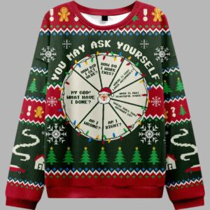 Alternative view of You May Ask Yourself Ugly Christmas Sweater - gullprint.com