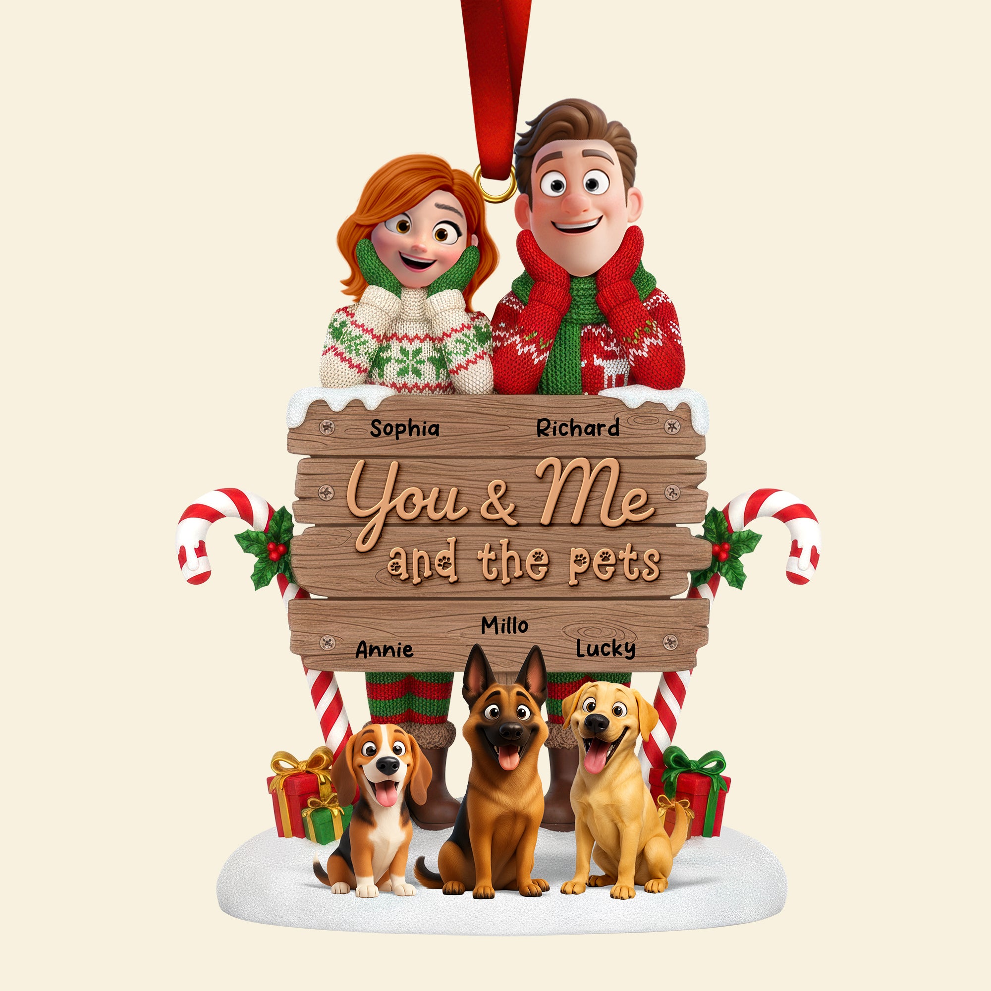 You & Me Acrylic Ornament - Personalized Gifts For Pet Lovers 01toqn231025 - Image 4