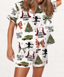 You Serious Clark Christmas Silky Satin Pajama Set