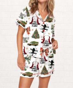 Alternative view of You Serious Clark Christmas Silky Satin Pajama Set