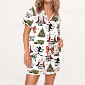 Alternative view of You Serious Clark Christmas Silky Satin Pajama Set