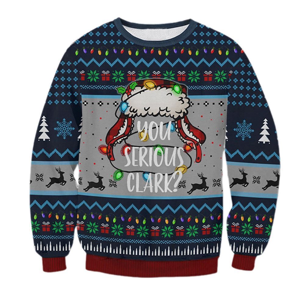 You Serious Clark Ugly Christmas Sweater - Grishko.com