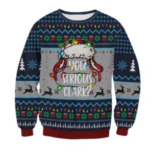 Alternative view of You Serious Clark Ugly Christmas Sweater - Grishko.com