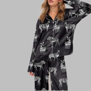 Alternative view of Zebra Pajama Sets