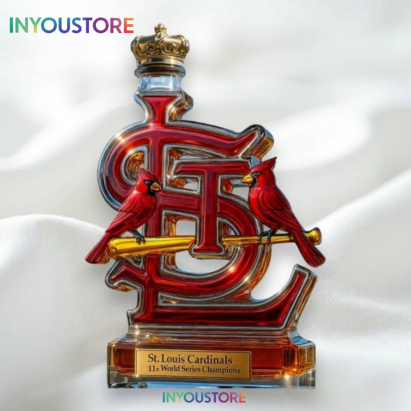 St. Louis Cardinals 11x World Series Champions Whiskey Bottle
