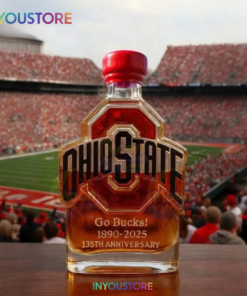 Ohio State Go Bucks 1980-2025 135th Anniversary Whiskey Bottle