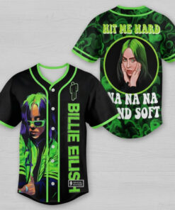 Billie Eilish All-Over Print Baseball Jersey - Front and Back Graphic Tee