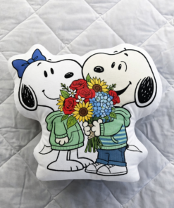Alternative view of Snoopy Couple Pillow, Valentine'S Day Pillow
