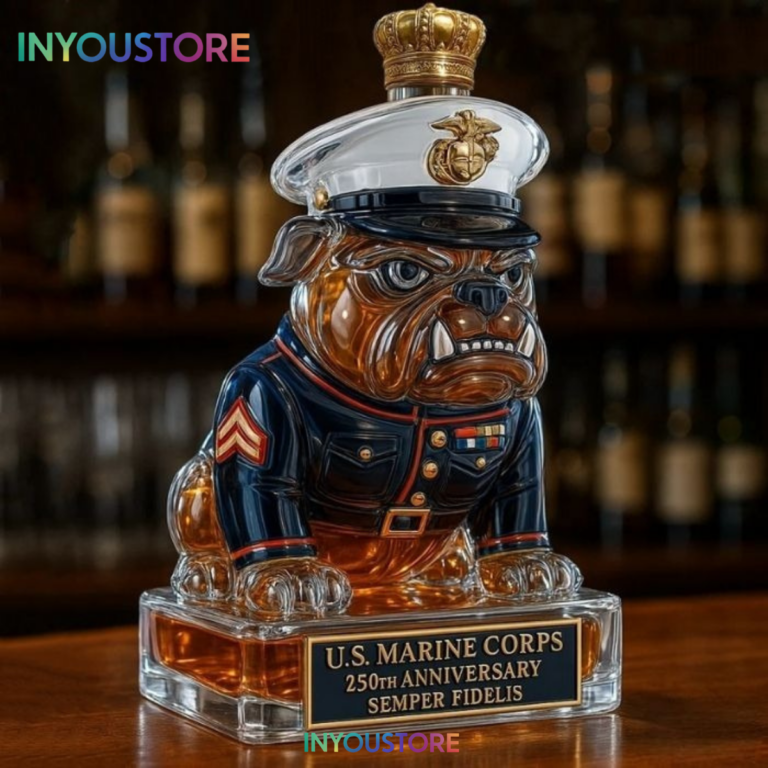 USMC 250th Anniversary Devil Dog Whiskey Bottle
