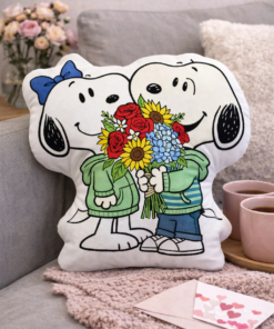 Snoopy Couple Pillow, Valentine'S Day Pillow