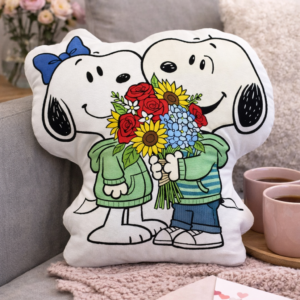 Snoopy Couple Pillow, Valentine'S Day Pillow