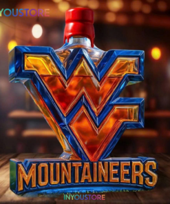 West Virginia Mountaineers Whiskey Bottle