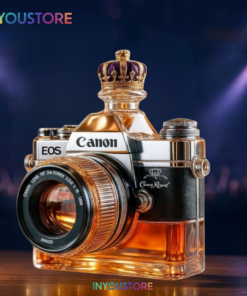 Camera Glass Bottle, Wine Bottles Art Statue Figurine, Novelty Handmade 3D Camera Shaped Whiskey Decanter Figurine