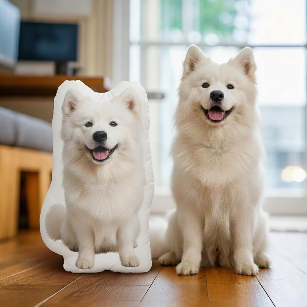 Animal Pillow – Samoyed Dog Pillow, Cute Pet Cushion, Funny Dog Home Decor