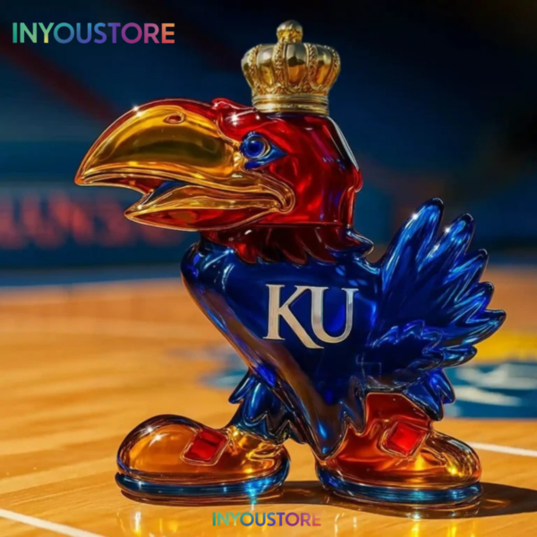 Kansas Jayhawks KU Premium Whiskey Bottle