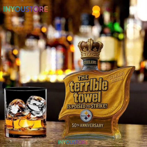Pittsburgh Steelers Terrible Towel Limited Edition Whiskey Bottle