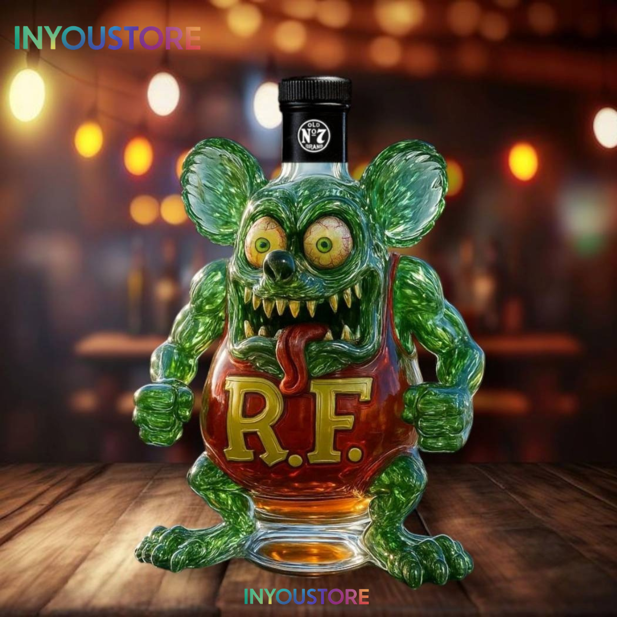 Rat Fink Limited Edition Christmas Gift Whiskey Bottle - Image 3