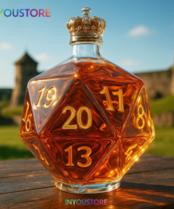 Nat20 D&D Whiskey Glass Bottle