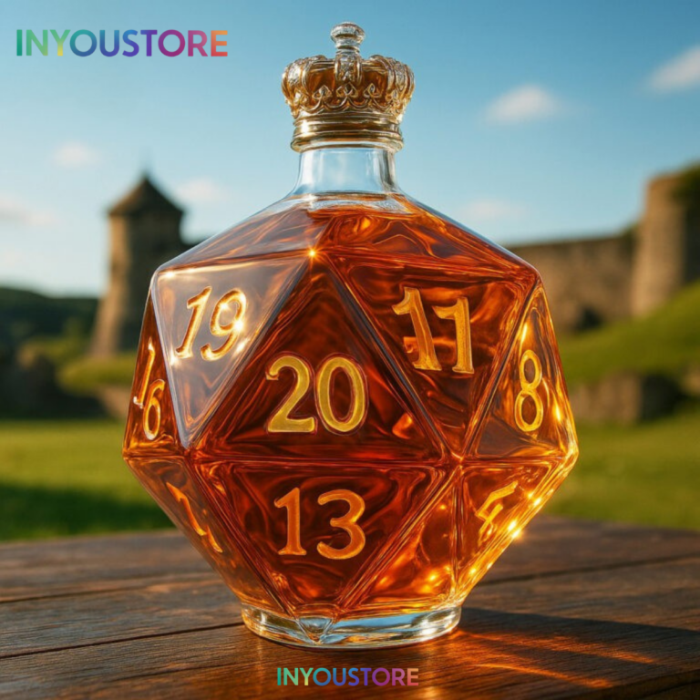 Nat20 D&D Whiskey Glass Bottle