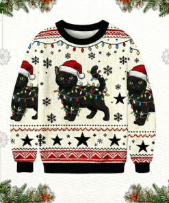 Black Cat Ugly Christmas Sweater