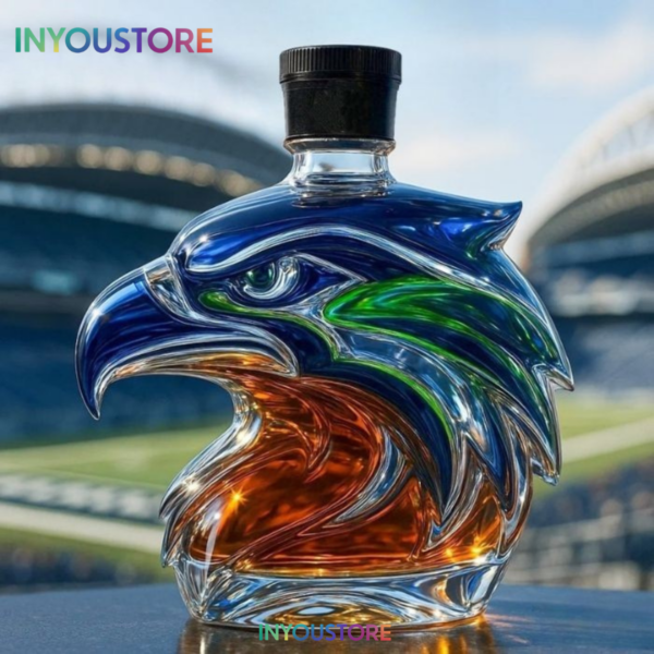 Seattle Seahawks Crown Royal Limited Edition Whiskey Bottle