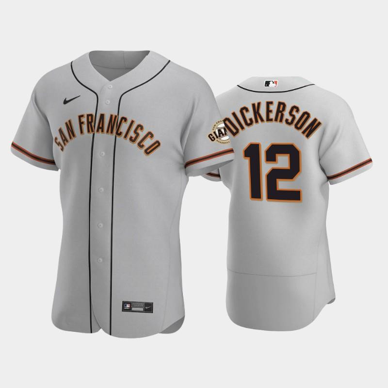 12 Alex Dickerson Gray Road San Francisco Giants Baseball Jersey Baseball Jersey 