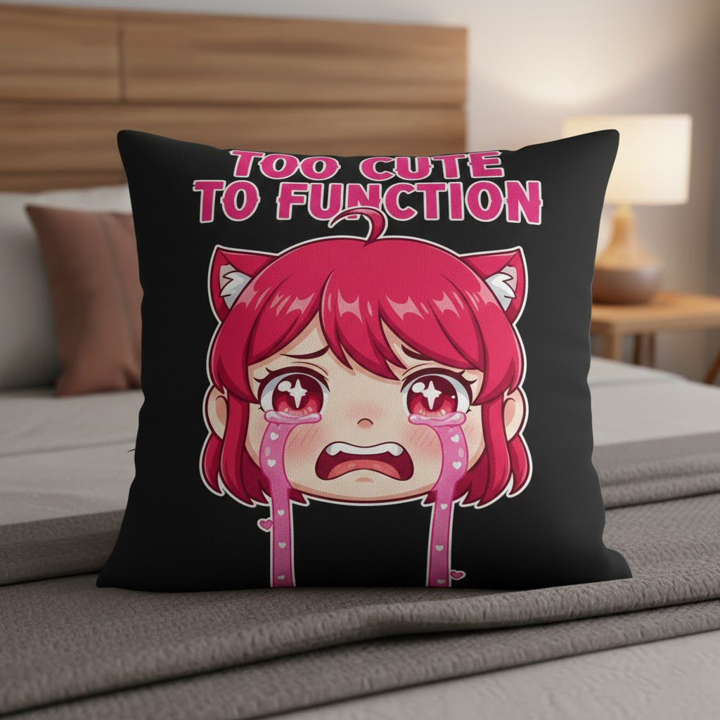 Novelty Round Plush Cushion with Cartoon Sharp Teeth