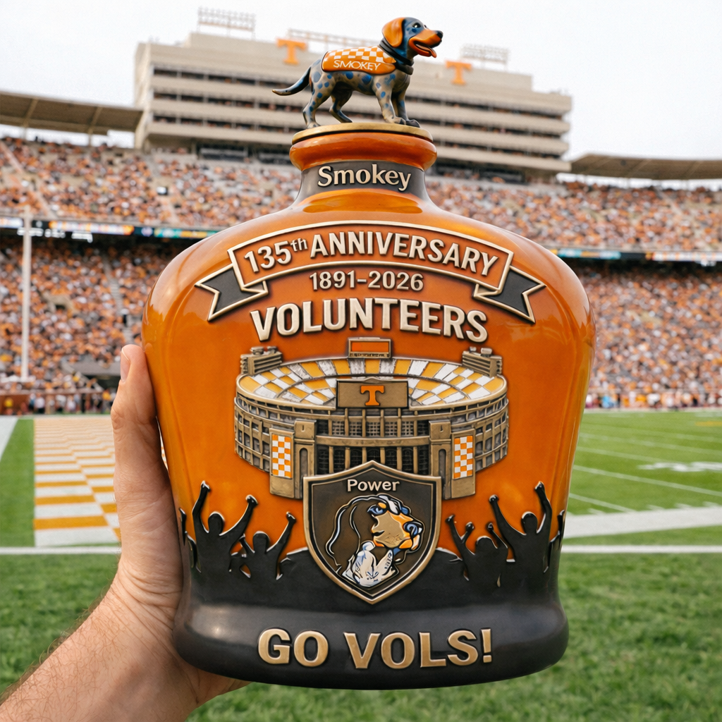 Tennessee Volunteers 135Th Anniversary Commemorative Edition Whiskey Bottle Decanter - Image 2