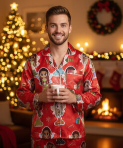 Alternative view of Katseye Christmas Pajama Set, Katseye Girls Xmas PJs