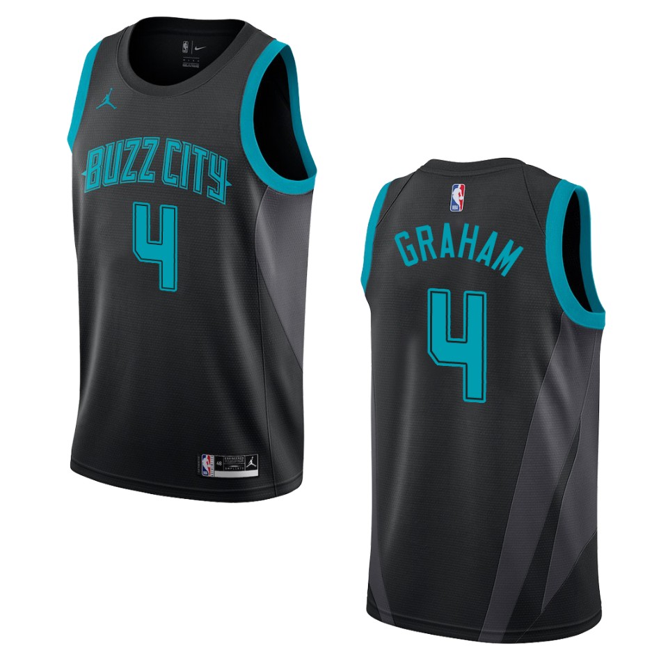 2019-20 Men Charlotte Hornets #4 Devonte' Graham City Swingman Basketball Jersey - Black