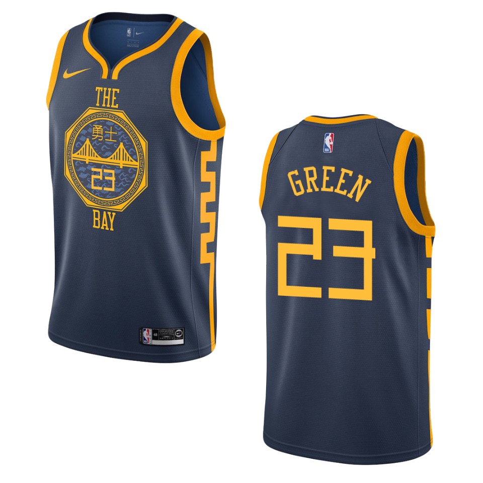 2019-20 Men Golden State Warriors #23 Draymond Green City Edition Swingman Basketball Jersey - Navy