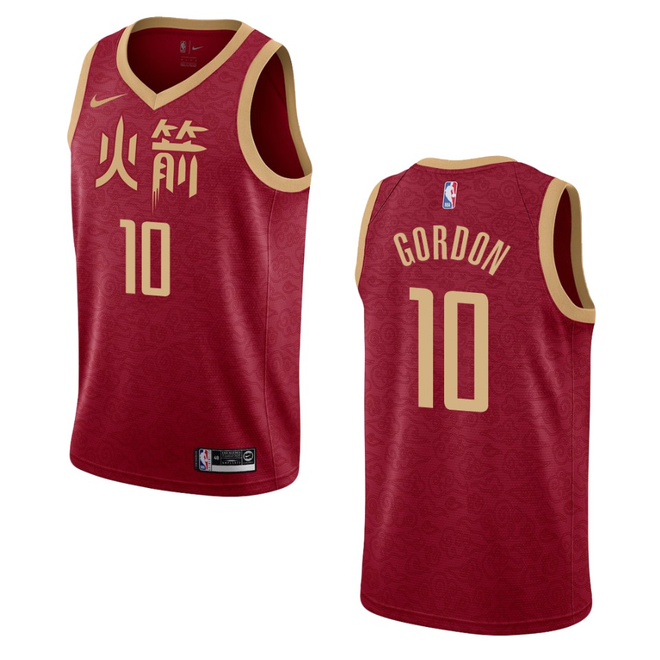 2019-20 Men Houston Rockets #10 Eric Gordon City Swingman Basketball Jersey - Red