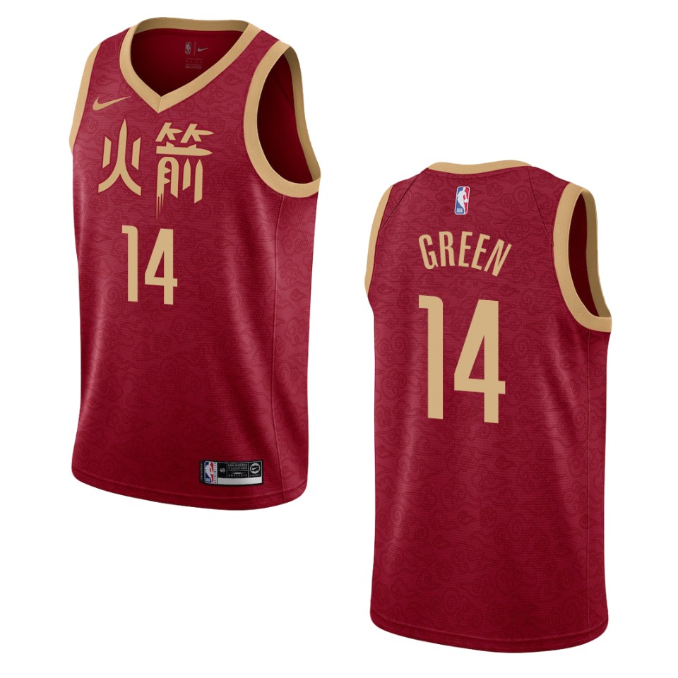 2019-20 Men Houston Rockets #14 Gerald Green City Swingman Basketball Jersey - Red
