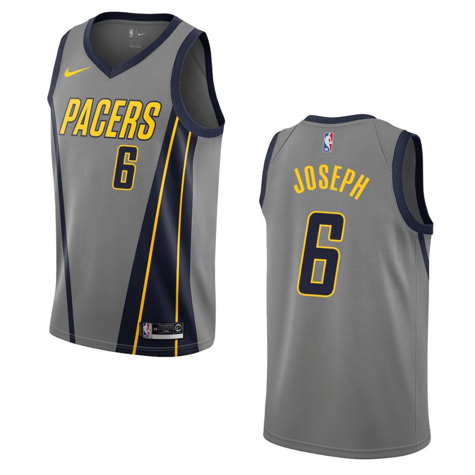 2019-20 Men Indiana Pacers #6 Cory Joseph City Swingman Basketball Jersey - Gray