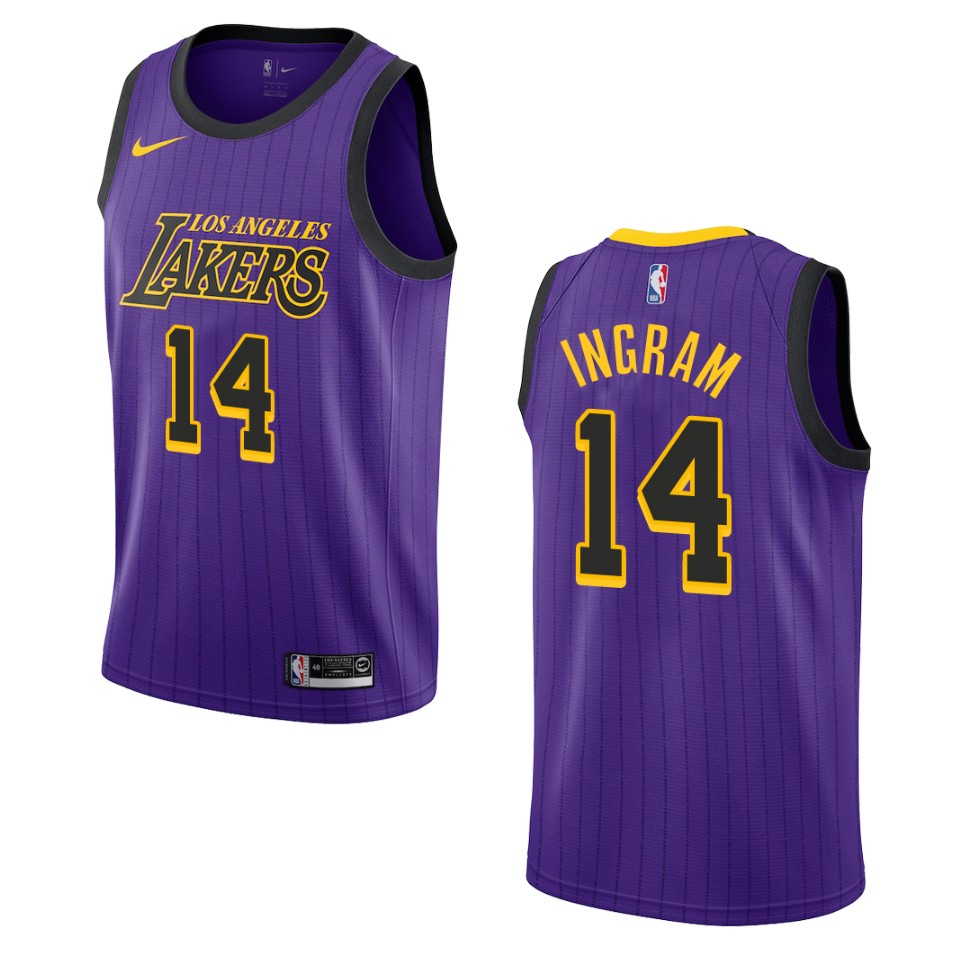 2019-20 Men Los Angeles Lakers #14 Brandon Ingram City Edition Swingman Basketball Jersey - Purple