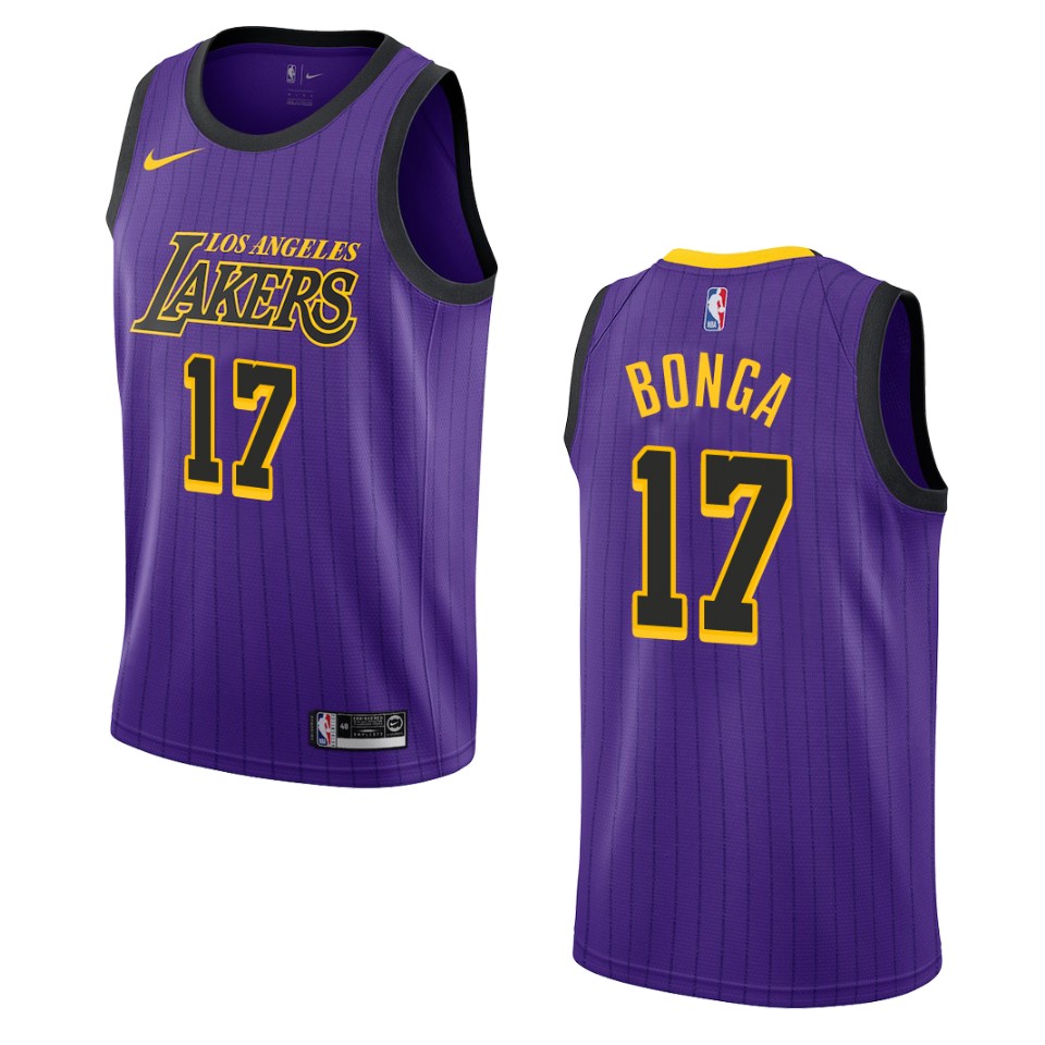 2019-20 Men Los Angeles Lakers #17 Isaac Bonga City Edition Swingman Basketball Jersey - Purple