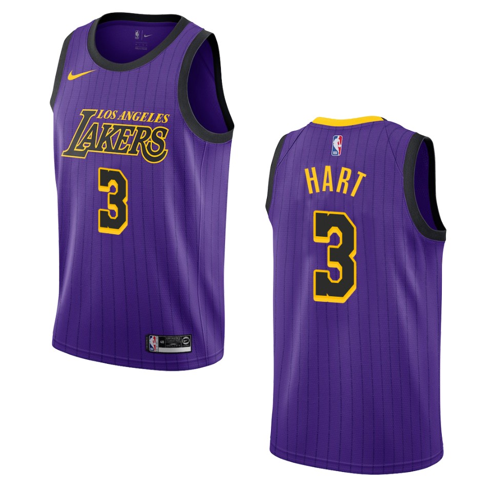 2019-20 Men Los Angeles Lakers #3 Josh Hart City Edition Swingman Basketball Jersey - Purple