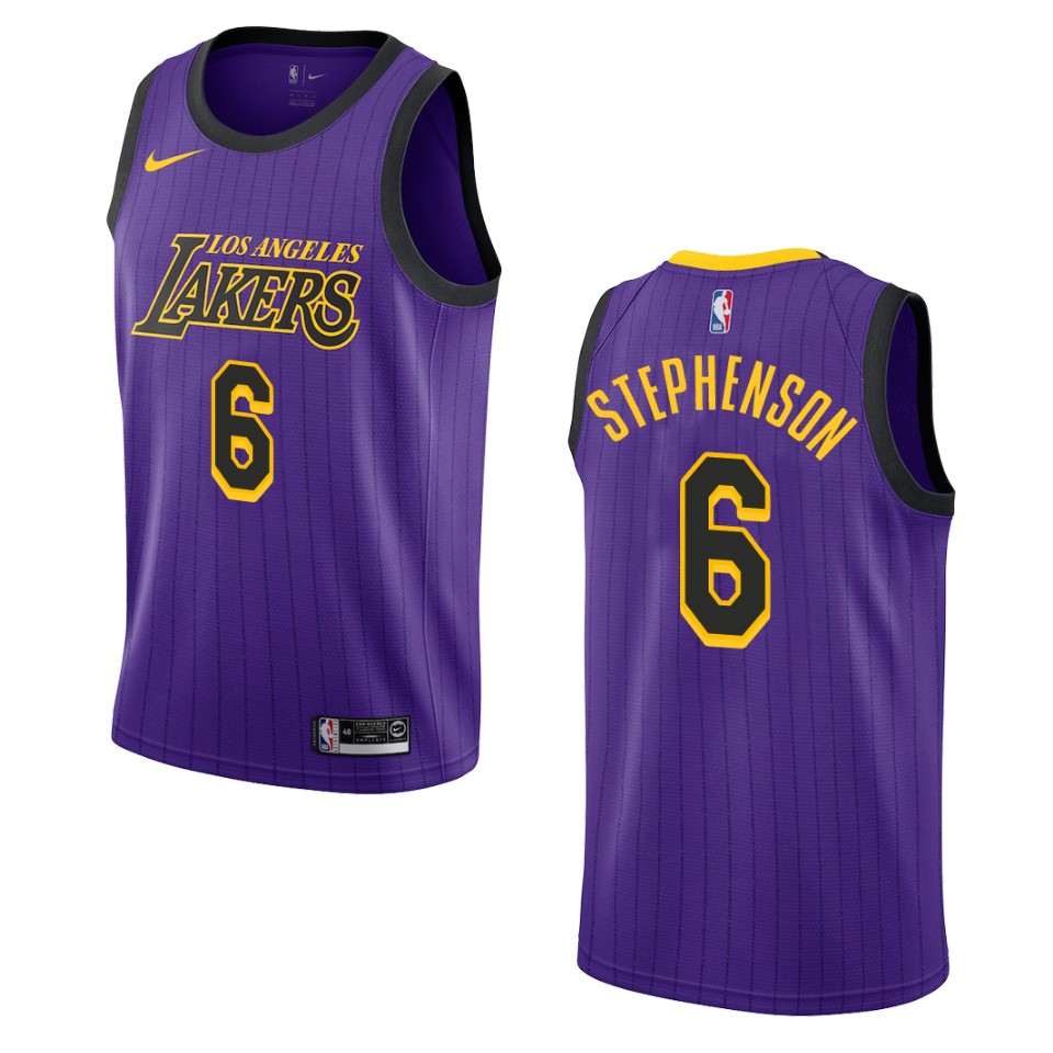 2019-20 Men Los Angeles Lakers #6 Lance Stephenson City Edition Swingman Basketball Jersey - Purple