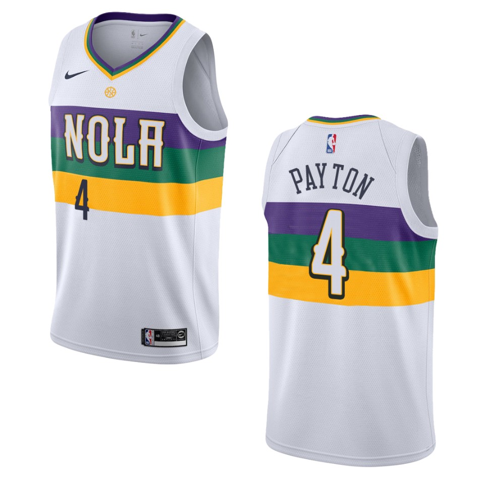 2019-20 Men New Orleans Pelicans #4 Elfrid Payton City Edition Swingman Basketball Jersey - White