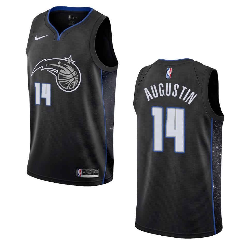 2019-20 Men Orlando Magic #14 D.j. Augustin City Edition Swingman Basketball Jersey - Black